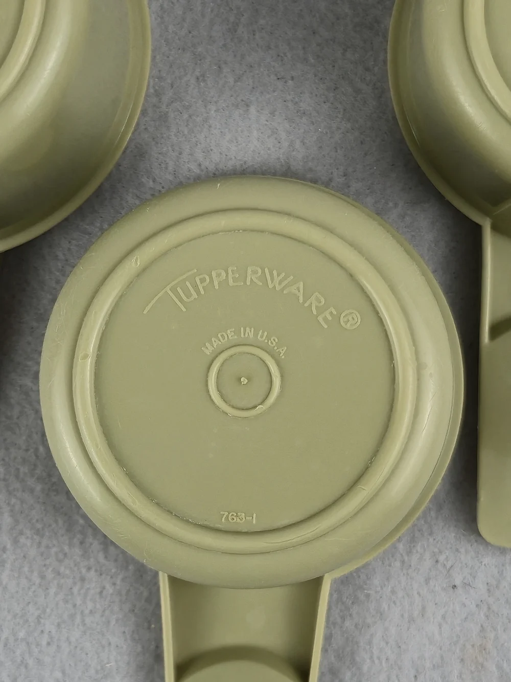 Vintage Tupperware Avocado Green Measuring Cups Set of 3